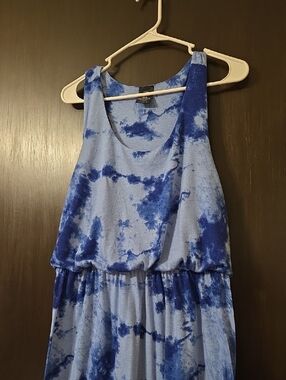 Faded Glory Blue Tie-Dye Maxi Dress XL (16/18)